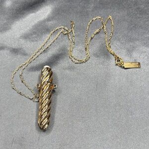 Anne Klein Gold and Silver Twisted Pendant Necklace